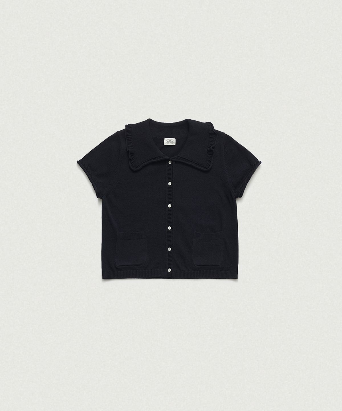 더바넷(THEBARNNET) Ivy Half Collar Knit Cardigan_Navy
