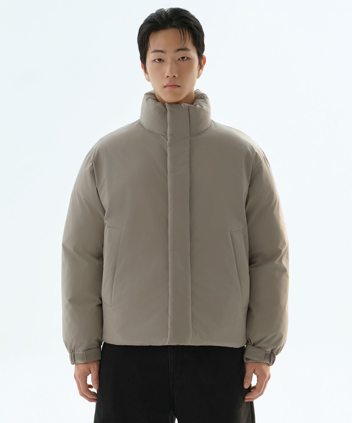 무신사 스탠다드(MUSINSA STANDARD) 데일리 푸퍼 미니멀 숏 패딩 재킷 [더스티 베이지]