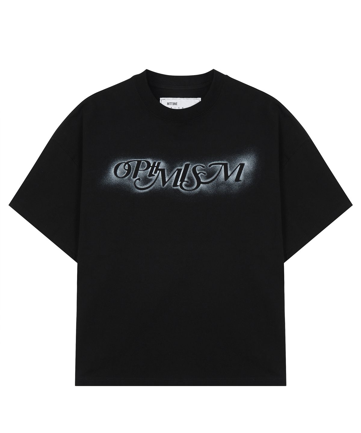 마티레(MTTIRÉ) OPTIMISM OVERSIZED T-SHIRT / BLACK