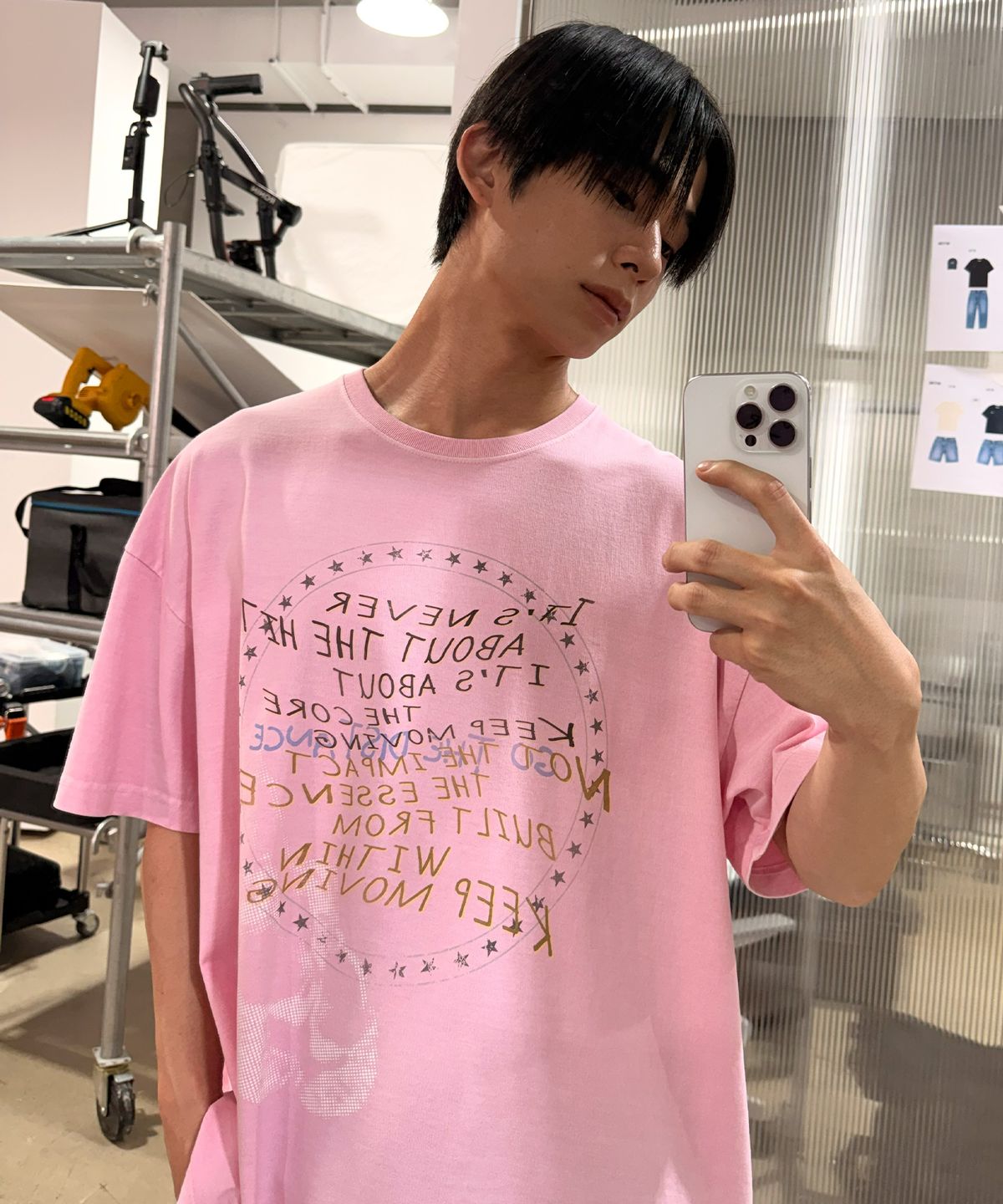 마티레(MTTIRÉ) ROCKYSTAR VINTAGE OVERSIZED T-SHIRT / PINK