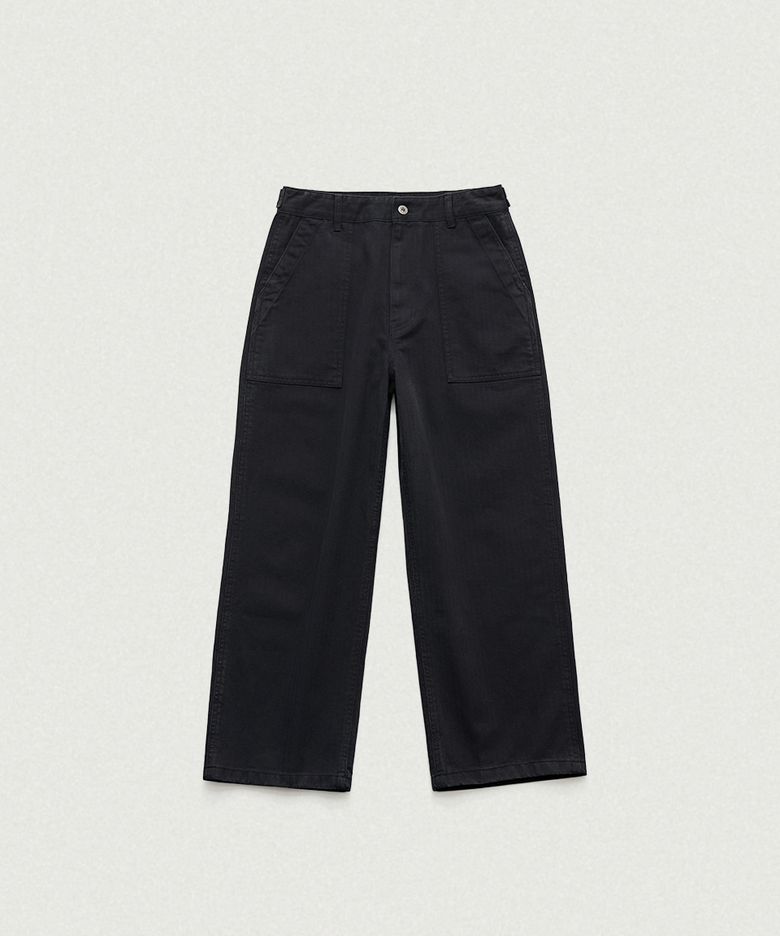 Herringbone Fatigue Pants_Navy