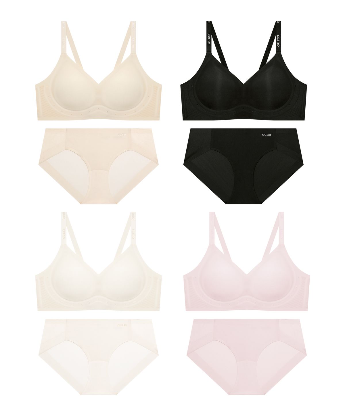 게스언더웨어(GUESS UNDERWEAR) 에어 쿨 펀칭 프리컷 세트 - 4Colors