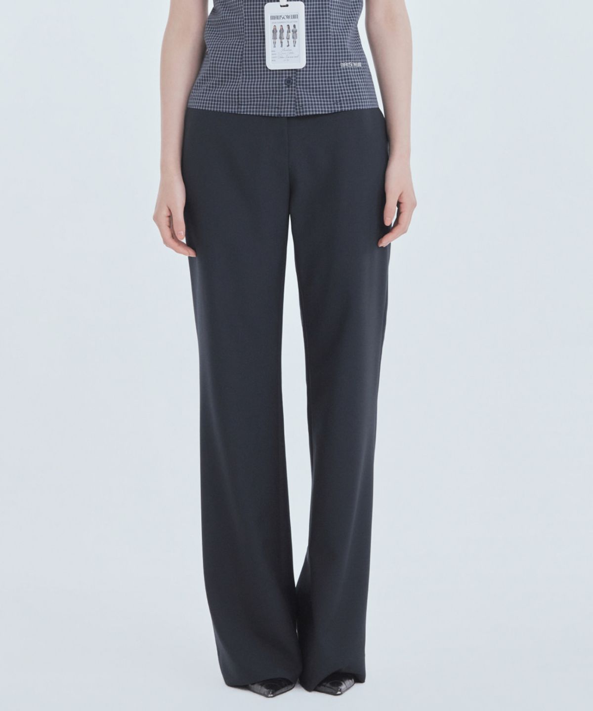 마우솔레움(MAU SOLEUM) Emma Straight Fit Slacks - Navy