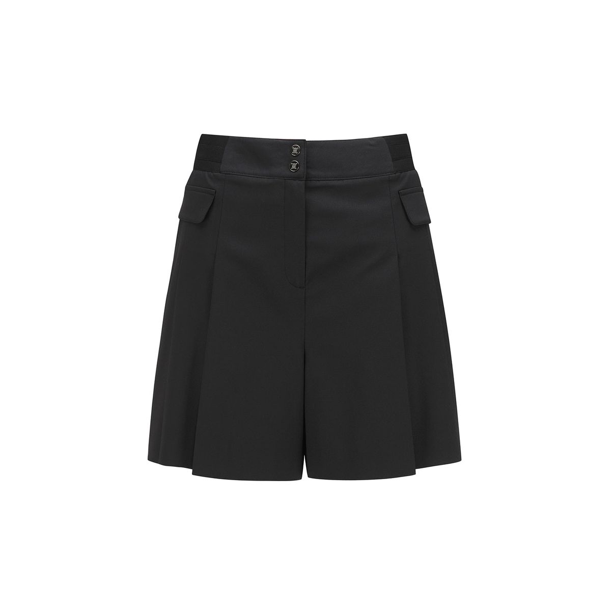 어뉴골프(ANEW GOLF) WOMEN PLEATED HALF PANTS_BK