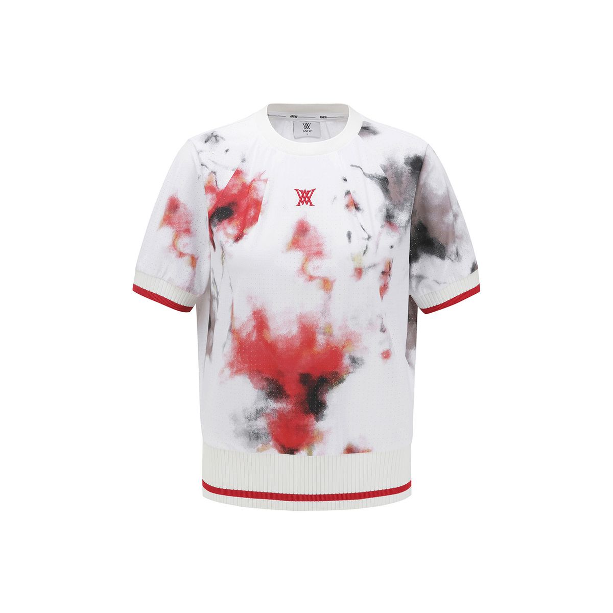 어뉴골프(ANEW GOLF) WOMEN AIR DOT ROUND SHORT T-SHIRT_WH