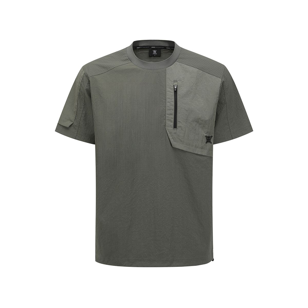 어뉴골프(ANEW GOLF) MEN WOVEN ROUND SHORT T-SHIRT_LK