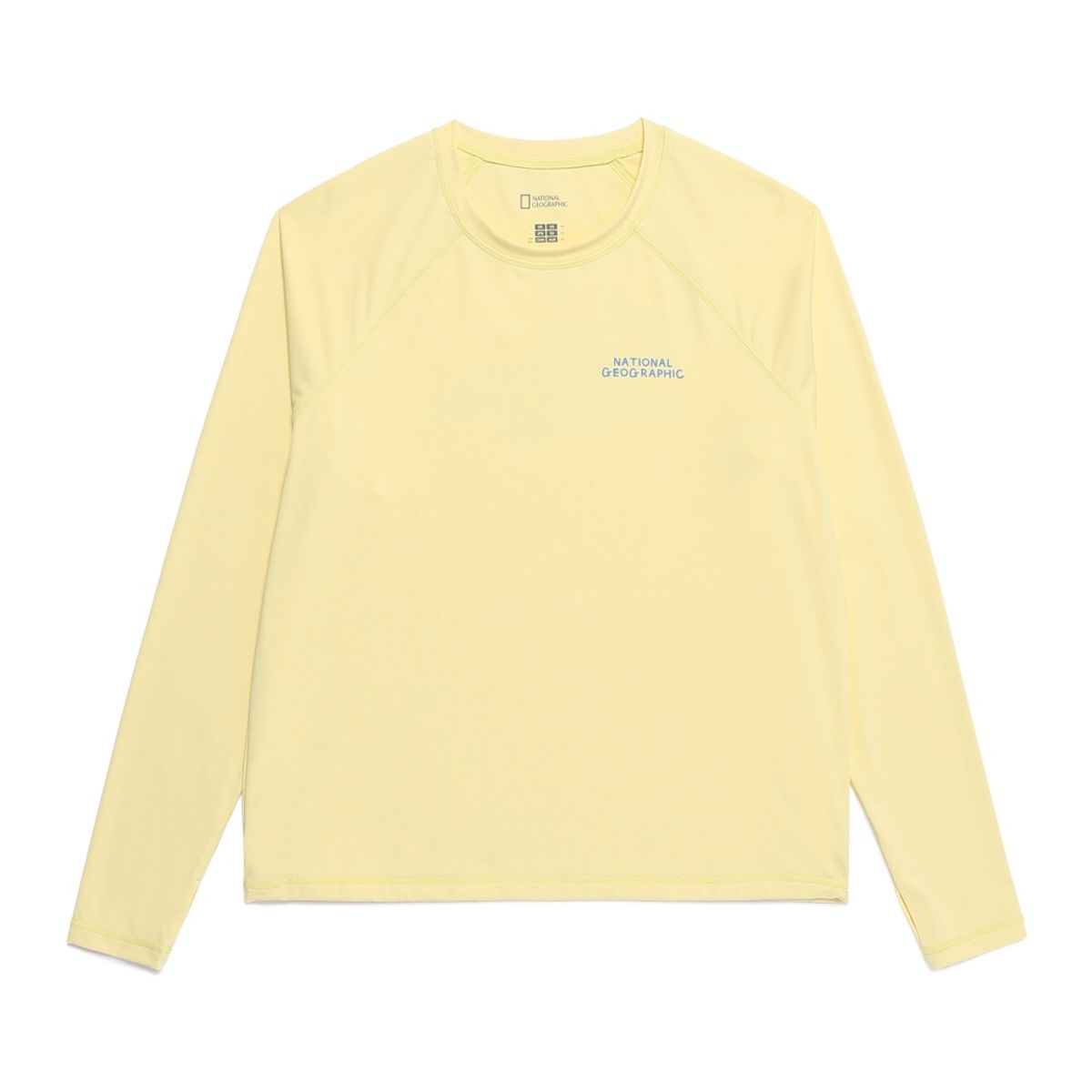 내셔널지오그래픽(NATIONALGEOGRAPHIC) N262WRG440 여성 그래픽 세미오버핏 래쉬가드 PALE YELLOW