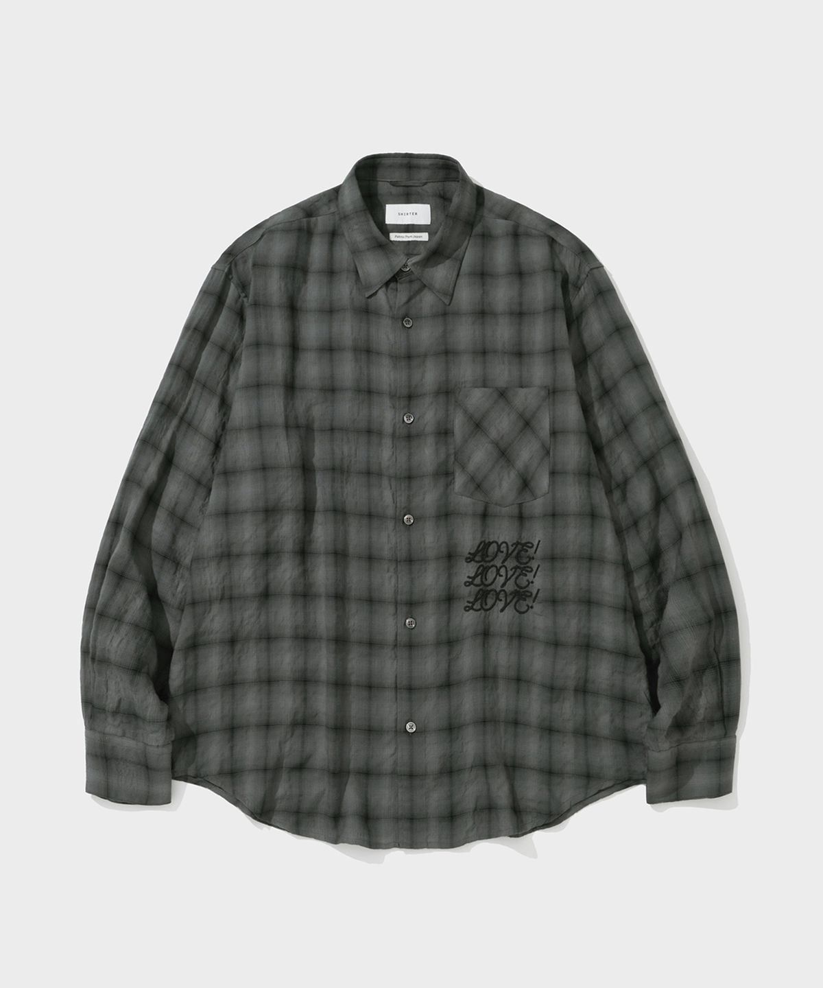 셔터(SHIRTER) TJS CT SHIRRED SHIRT (CHARCOAL)