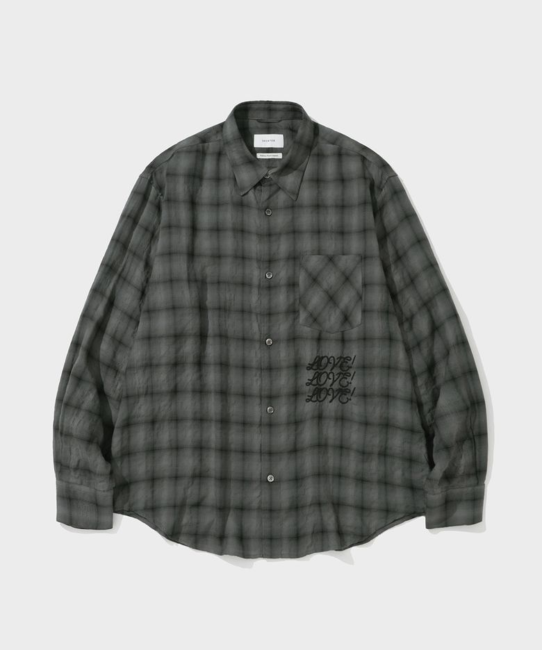 [톰과제리X셔터] TJS CT SHIRRED SHIRT (CHARCOAL)