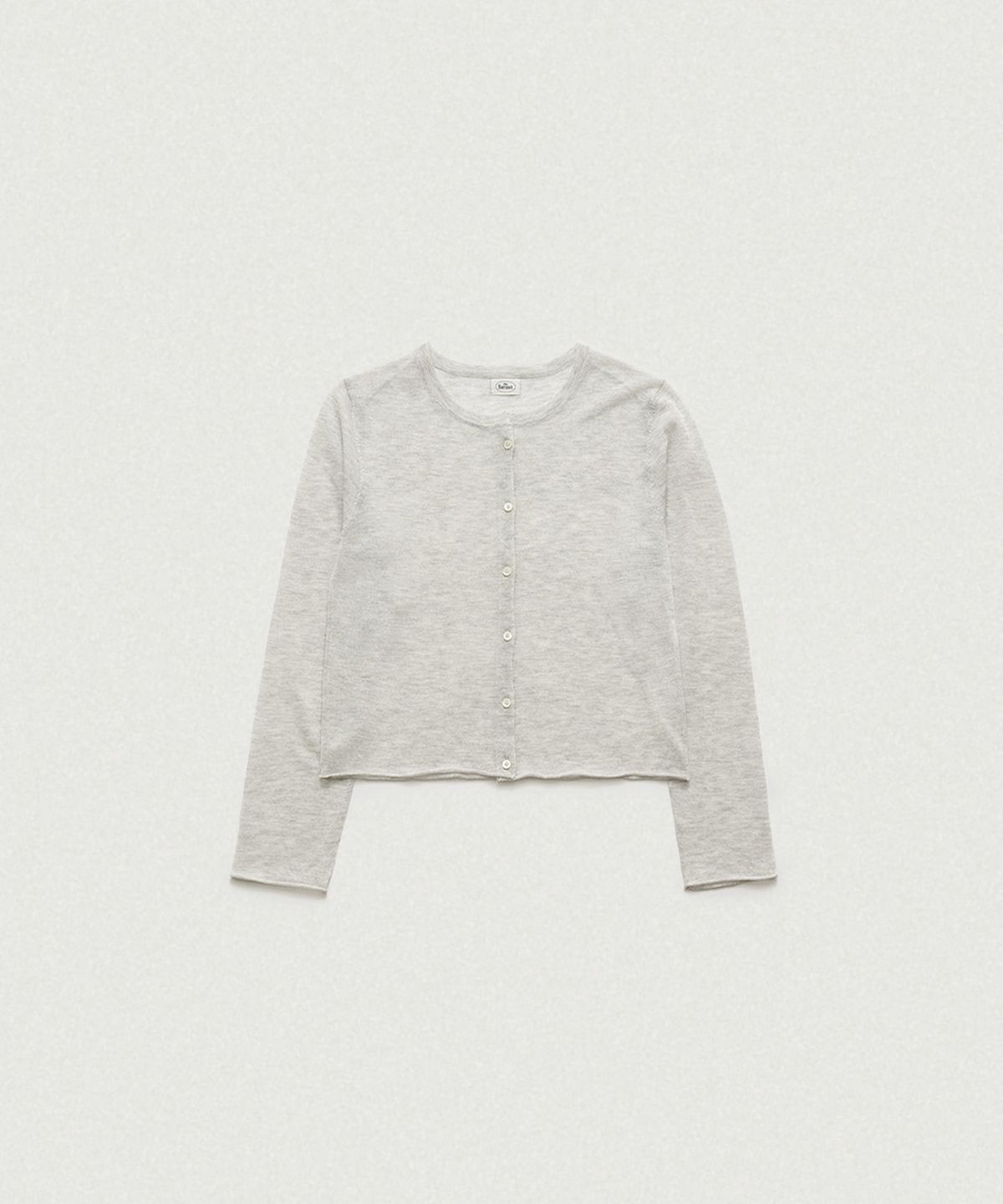 더바넷(THEBARNNET) Hyled Linen Button Cardigan_Light Grey