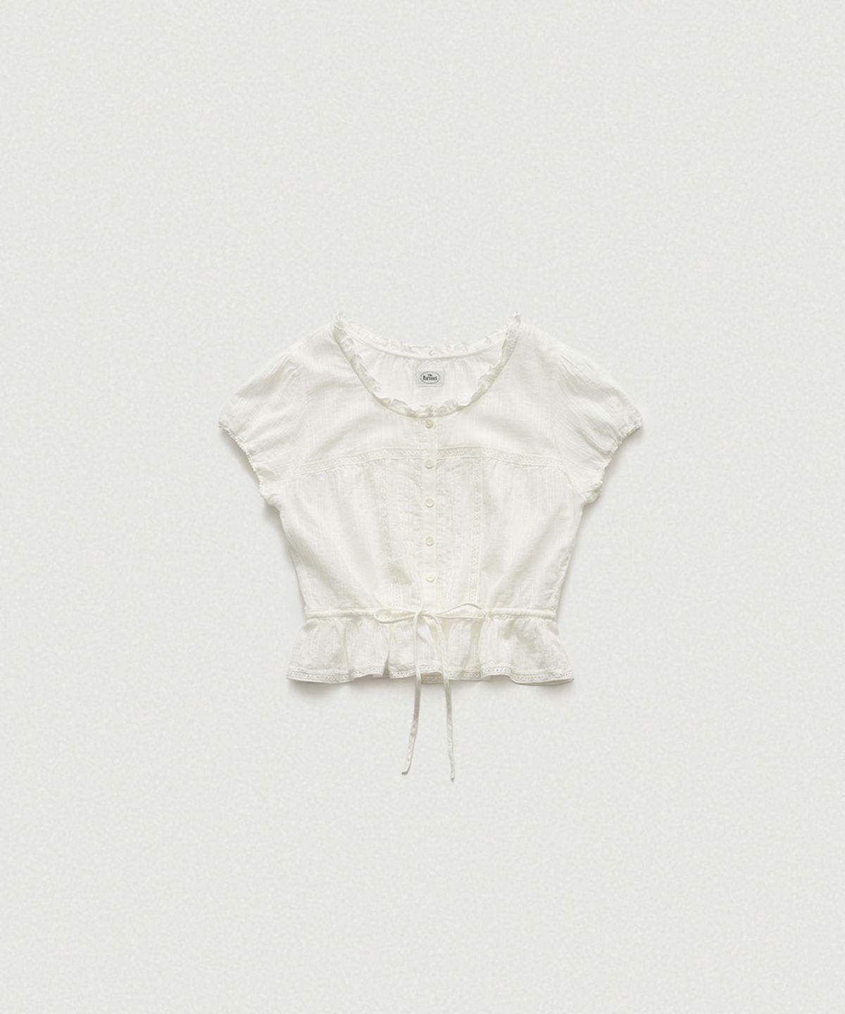 더바넷(THEBARNNET) Fiona Lace Trim Blouse_Ivory
