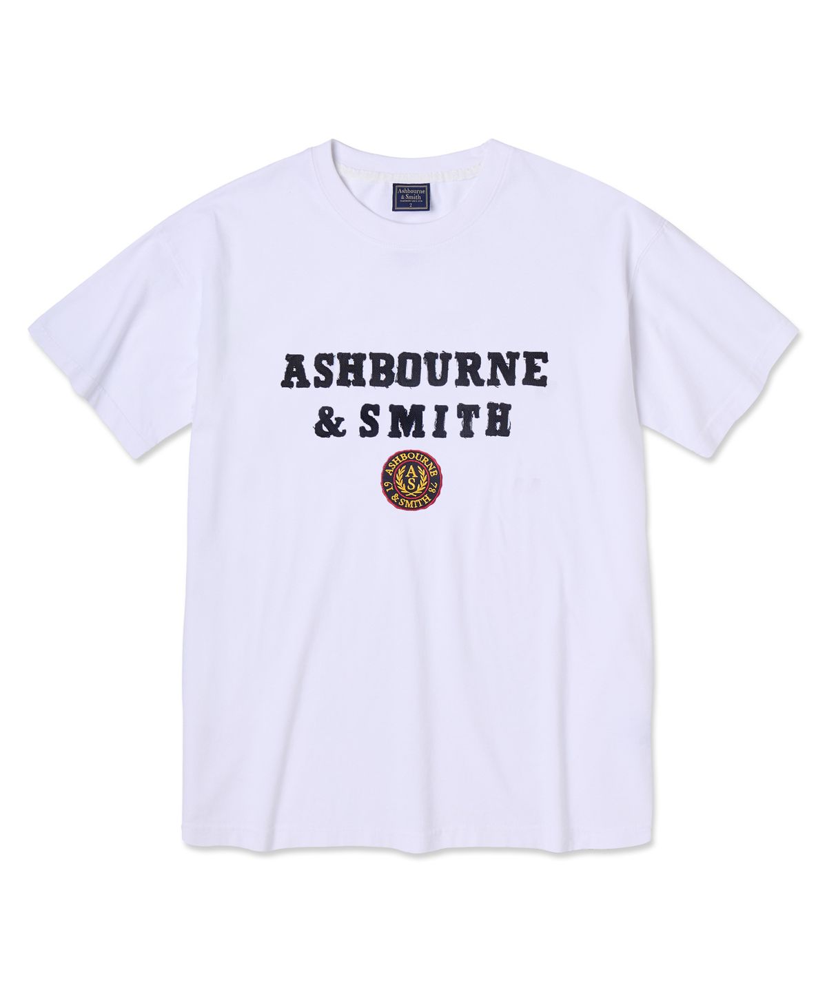 애쉬본&스미스(ASHBOURNE & SMITH) [MEN] EMBROIDER 반팔티 ASH1007_화이트