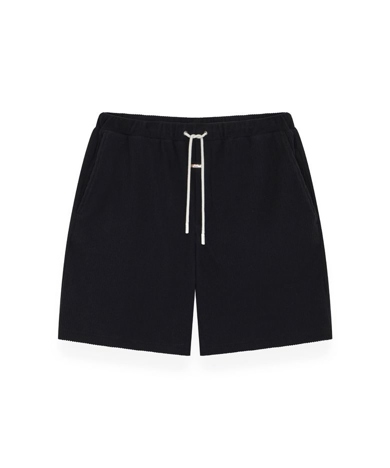 R-0074 / COZY BRUSH – RESORT SHORTS(BLACK)