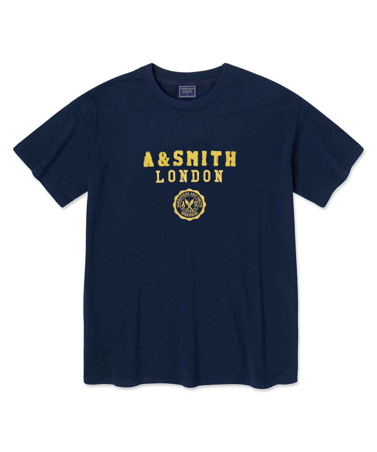 애쉬본&스미스(ASHBOURNE & SMITH) [MEN] ACADEMY 반팔티 ASH1008_네이비
