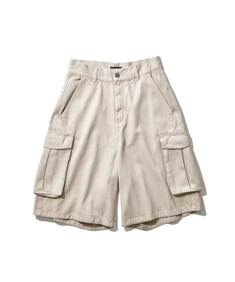 ELIAS CARGO SHORTS - WASHED BEIGE