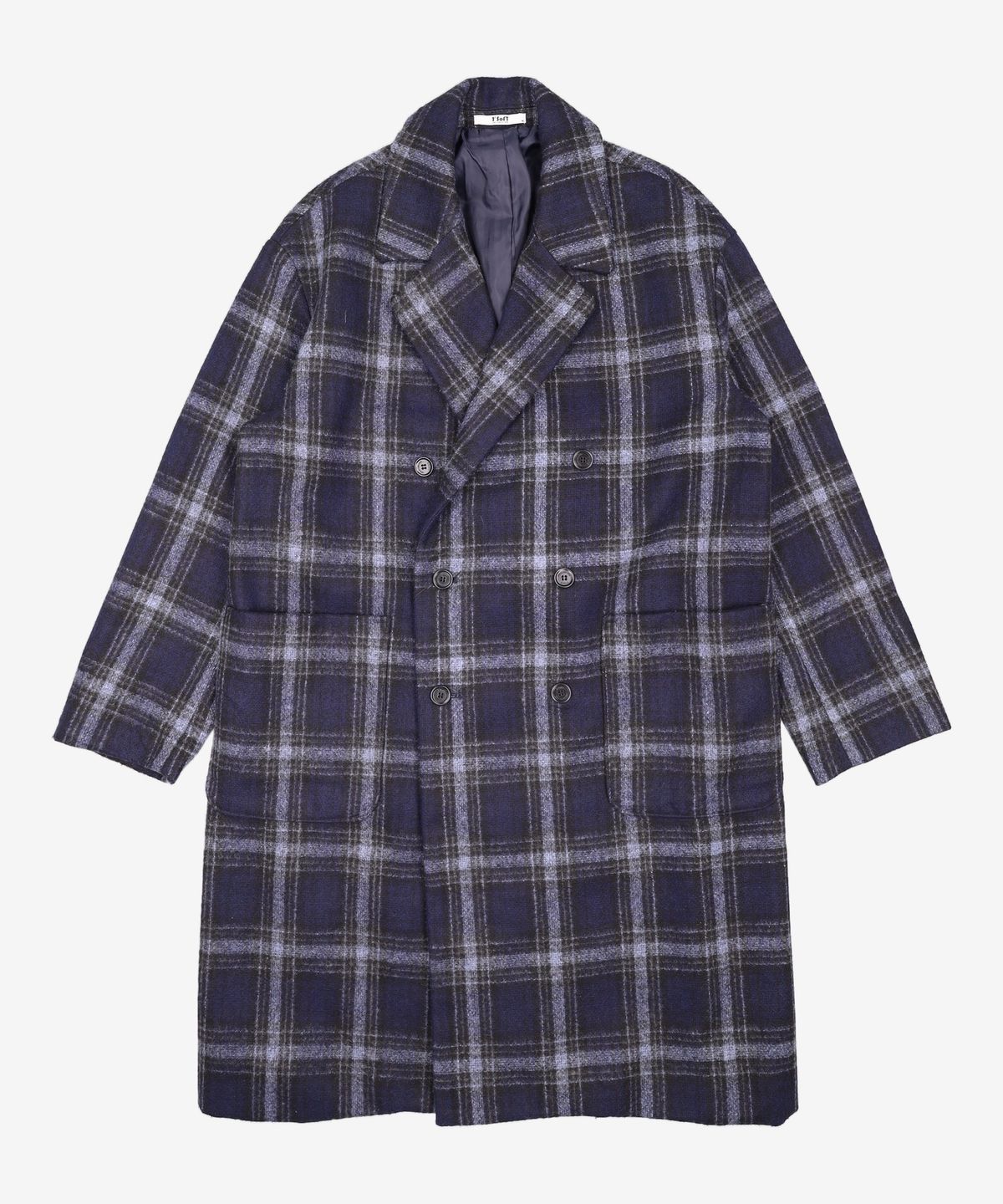 원소프트(1'SOFT) 울체크더블코트 WOOL CHECK DOUBLE COAT M