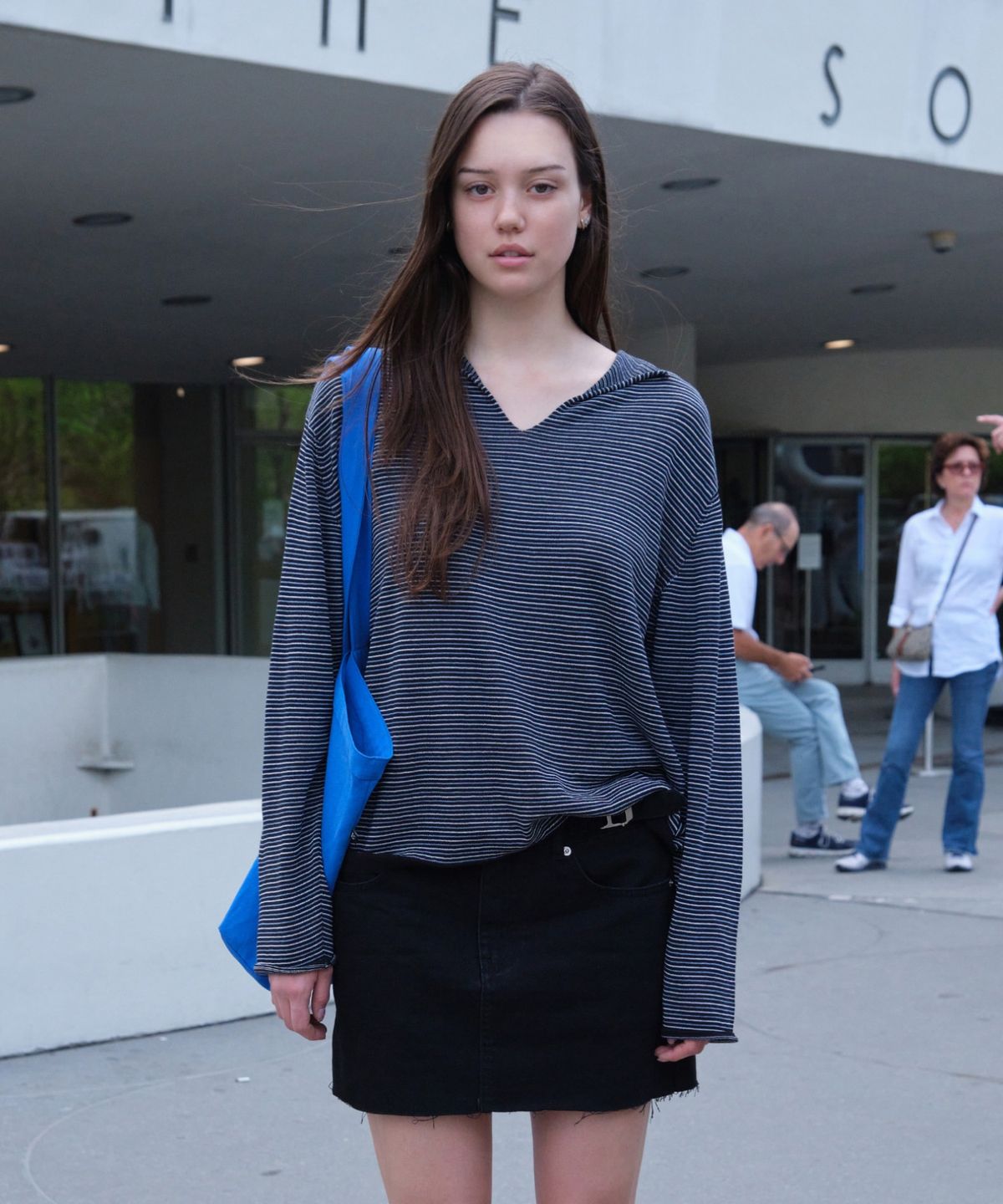 로우클래식(LOW CLASSIC) PAPER STRIPED SWEATER_BLACK [LC262KN01BK]