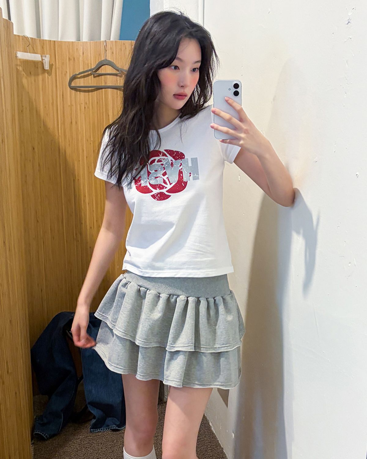 해비즘(HAVISM) HVSM ROSE S/S TEE(WHITE)