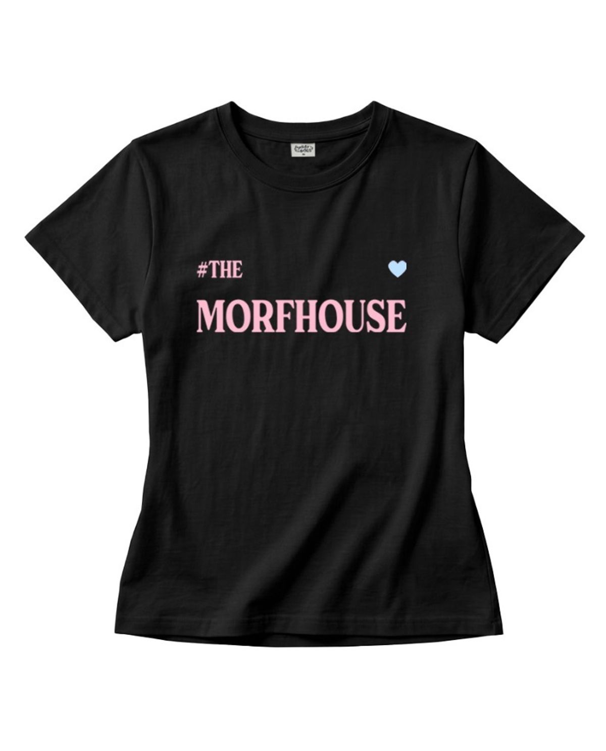 더모프하우스(THEMORFHOUSE) MORF HOUSE 슬림핏 반팔 티셔츠 블랙
