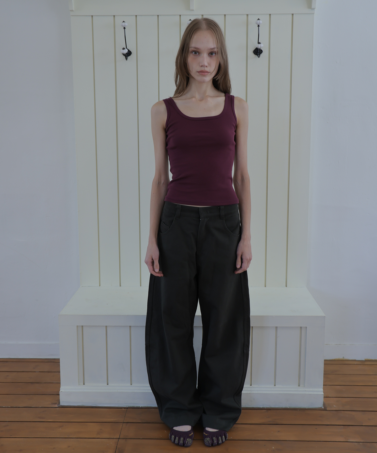 태리아떼(TELIATE) Curved Pants (Kh)