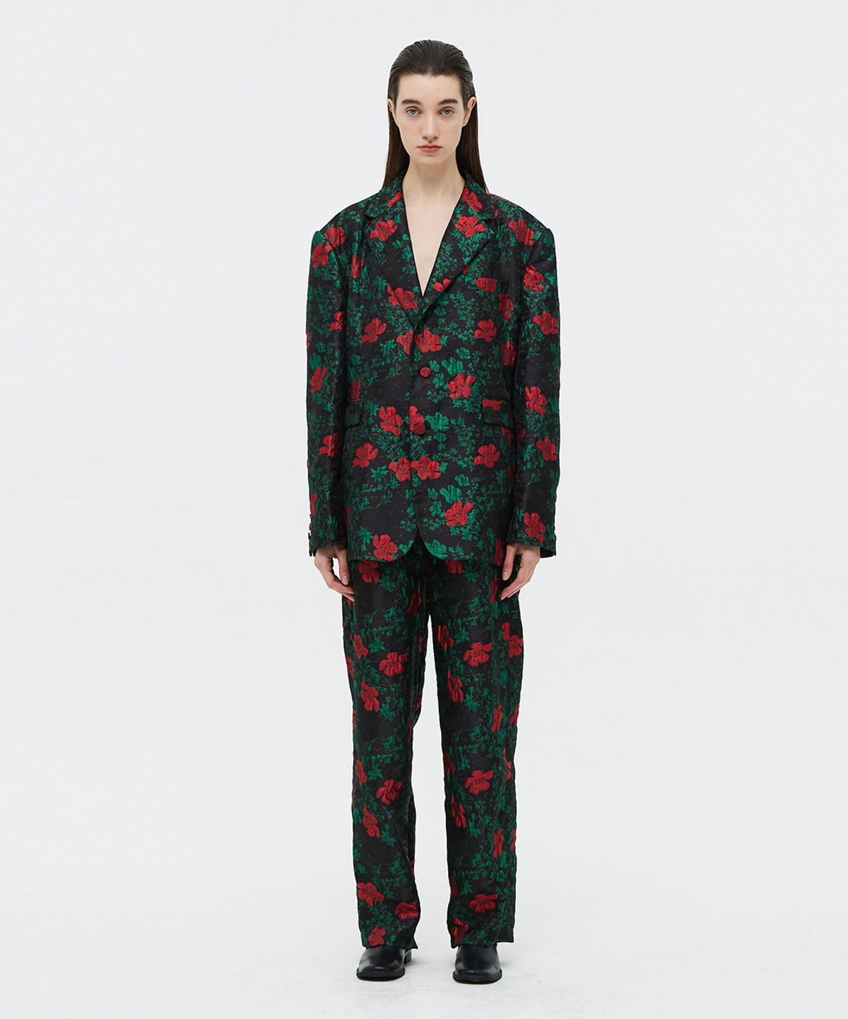 베데르미(VEDERMI) flower jacquard trouser