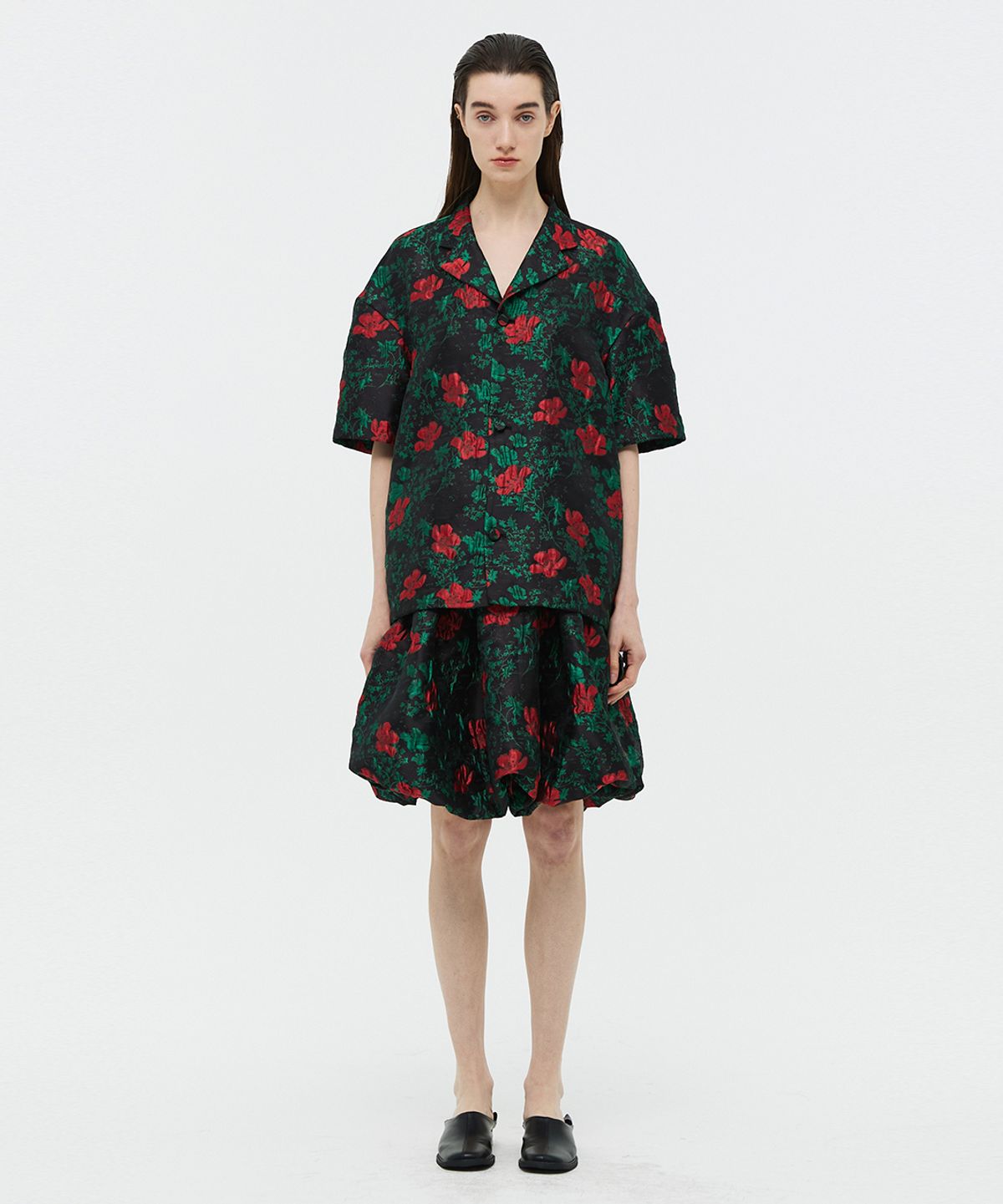 베데르미(VEDERMI) flower jacquard half sh