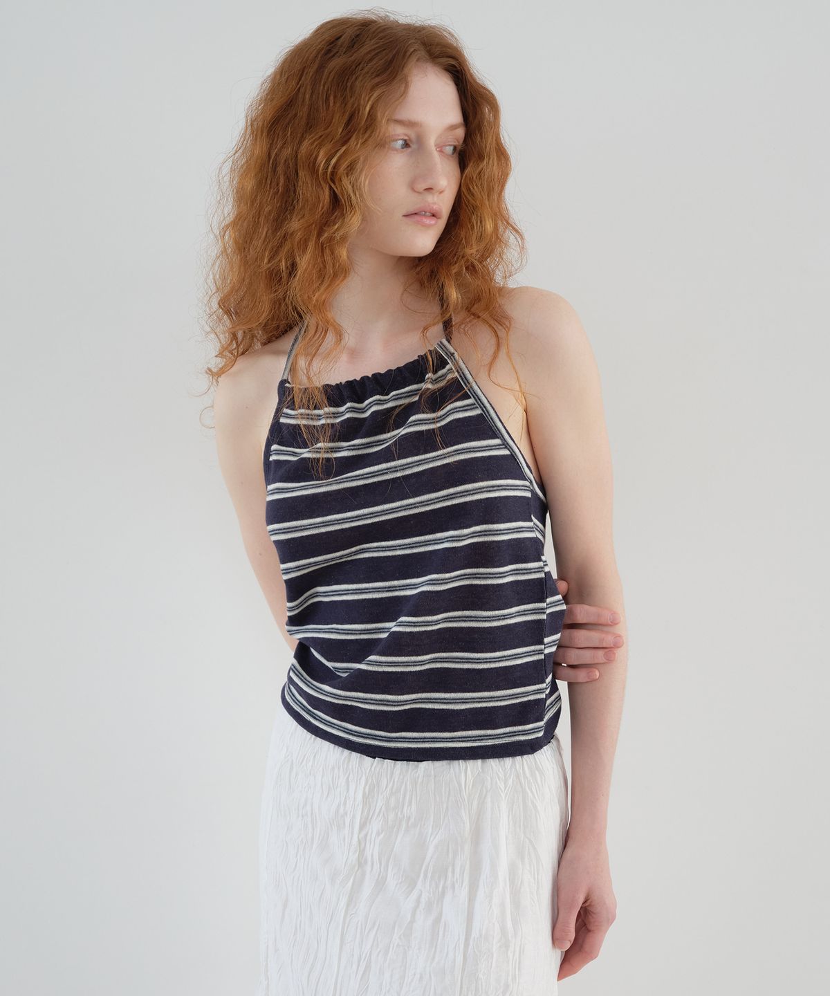 포에트서울(POETSEOUL) MULTI HALTER TOP_navy