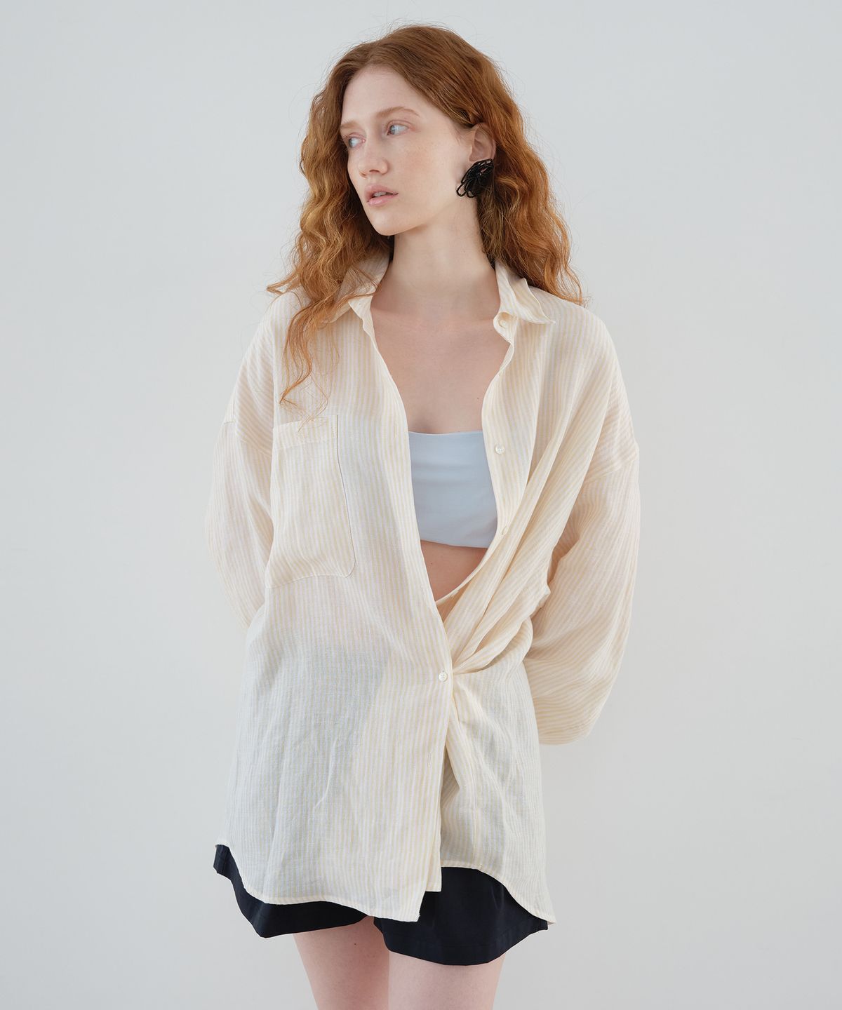 포에트서울(POETSEOUL) HERITAGE LINEN SHIRT_yellow