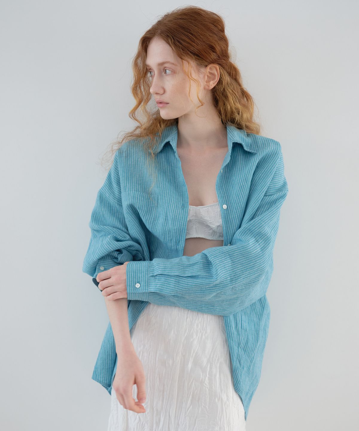 포에트서울(POETSEOUL) HERITAGE LINEN SHIRT_green