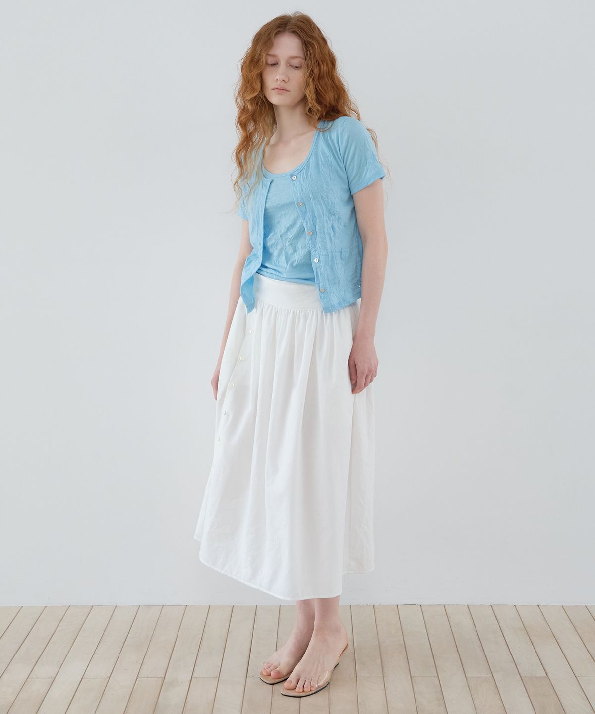 포에트서울(POETSEOUL) SWAY FLARE SKIRT_white