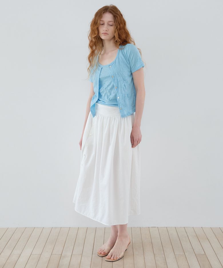 SWAY FLARE SKIRT_white