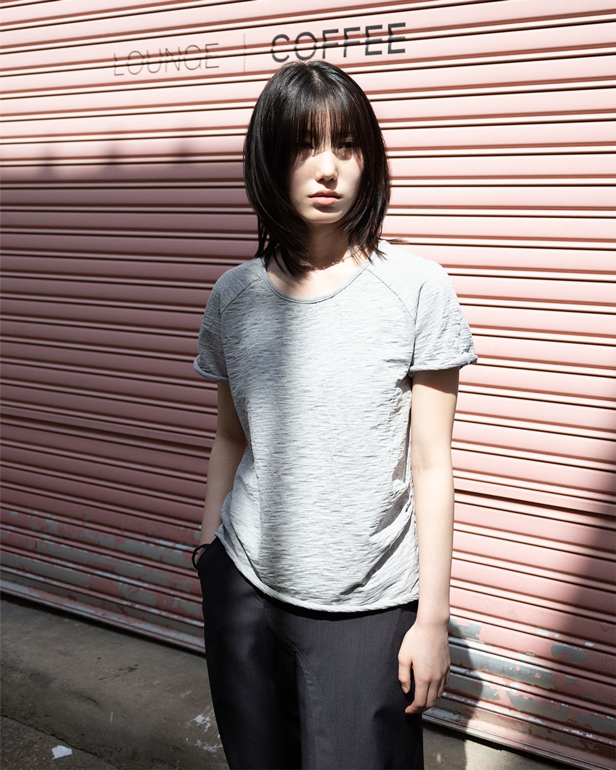 소티에(SUTIL) Natural Textured Half T [Grey]