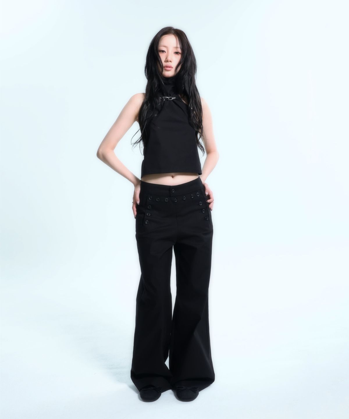 알디유(ALDIYOUU) Sailor Trouser (Black)