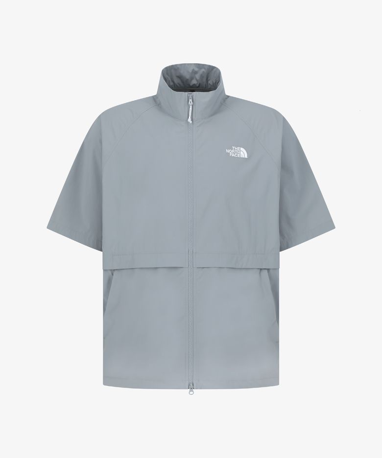 NT7KS01K 아이스펄스 반팔 집업 WARM GRAY