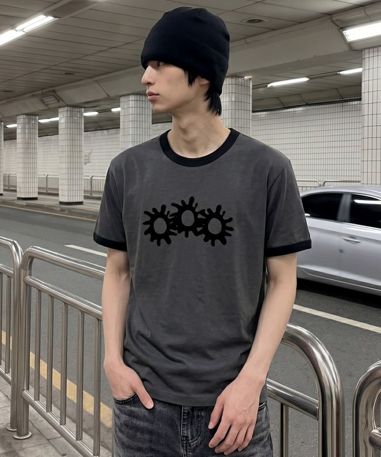 에센셜 스탠다드 반팔 링거 티셔츠 3GEAR 차콜