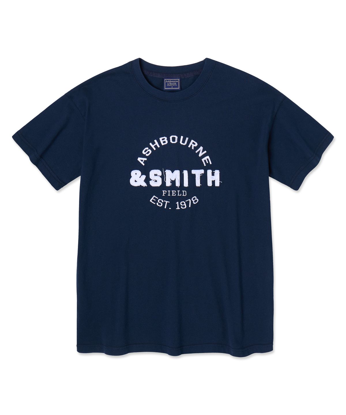 애쉬본&스미스(ASHBOURNE & SMITH) [MEN] ASHBOURNE&SMITH 패치 반팔티 ASH1013_네이비