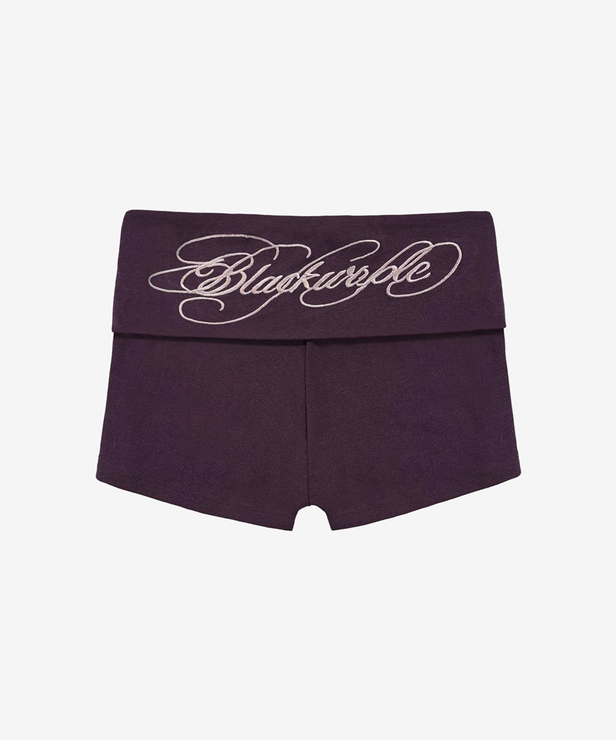 블랙 퍼플(BLACK PURPLE) 블러쉬 폴드 슬림 숏 팬츠_퍼플 Blush Fold Slim Short Pants_Purple