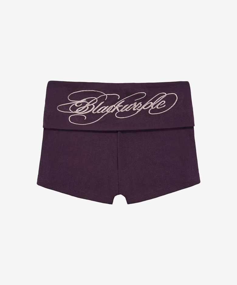 블러쉬 폴드 슬림 숏 팬츠_퍼플 Blush Fold Slim Short Pants_Purple