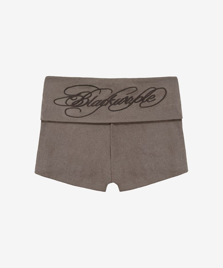 블러쉬 폴드 슬림 숏 팬츠_베이지 Blush Fold Slim Short Pants_Beige