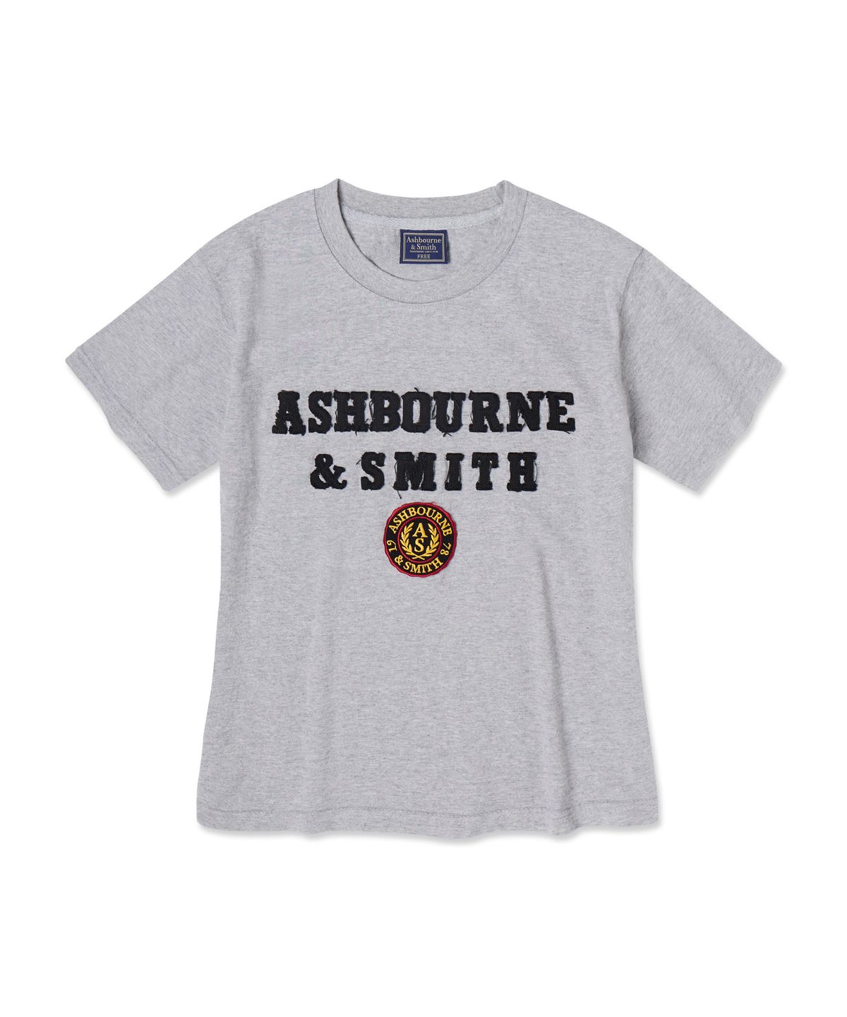 애쉬본&스미스(ASHBOURNE & SMITH) [우먼] EMBROIDER 반팔티 ASH1007_그레이