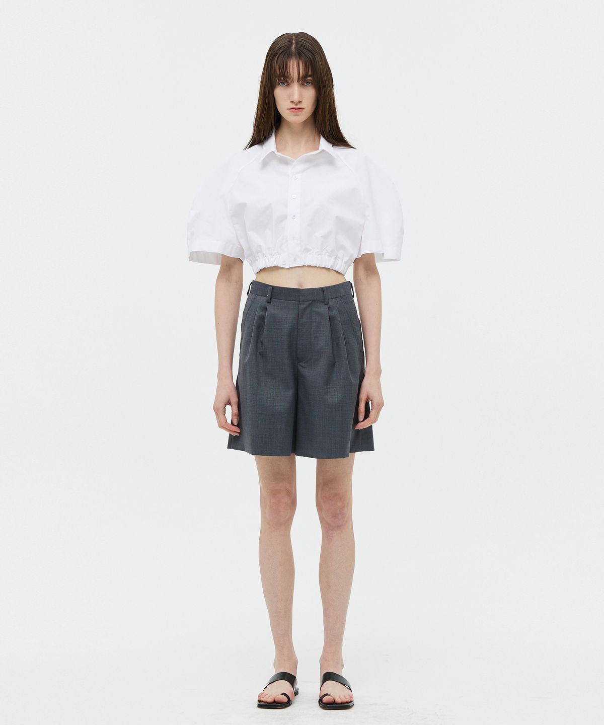 베데르미(VEDERMI) grey half trouser