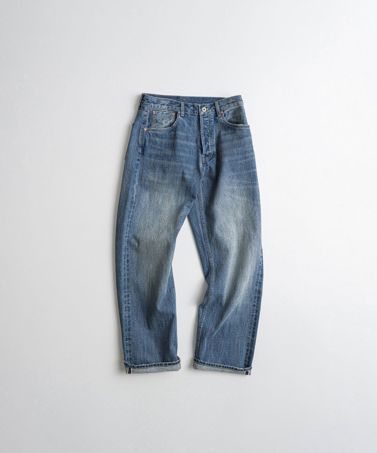 비헤비어(BEHEAVYER) 312R SELVEDGE DENIM PANTS washed blue
