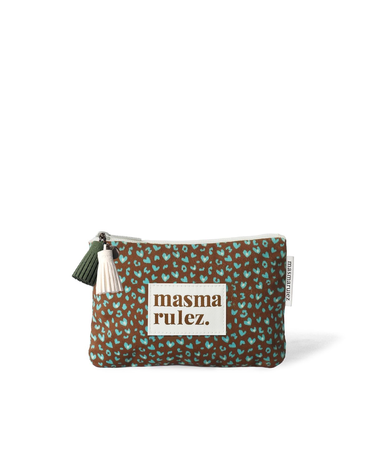 마스마룰즈(MASMARULEZ) Basic pouch_Heart leopard Brown