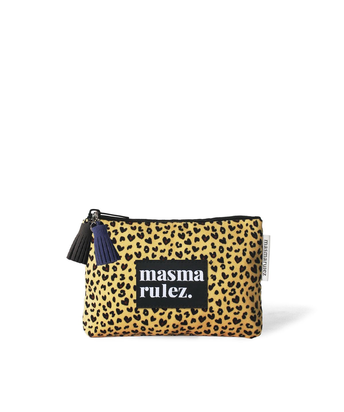 마스마룰즈(MASMARULEZ) Basic pouch_Heart leopard Mustard