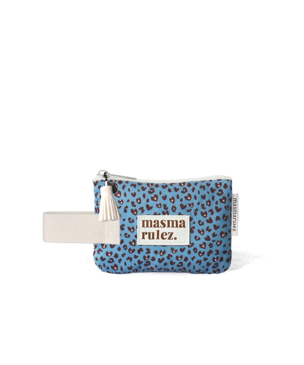 마스마룰즈(MASMARULEZ) Mini strap pouch_Heart leopard Mauve blue