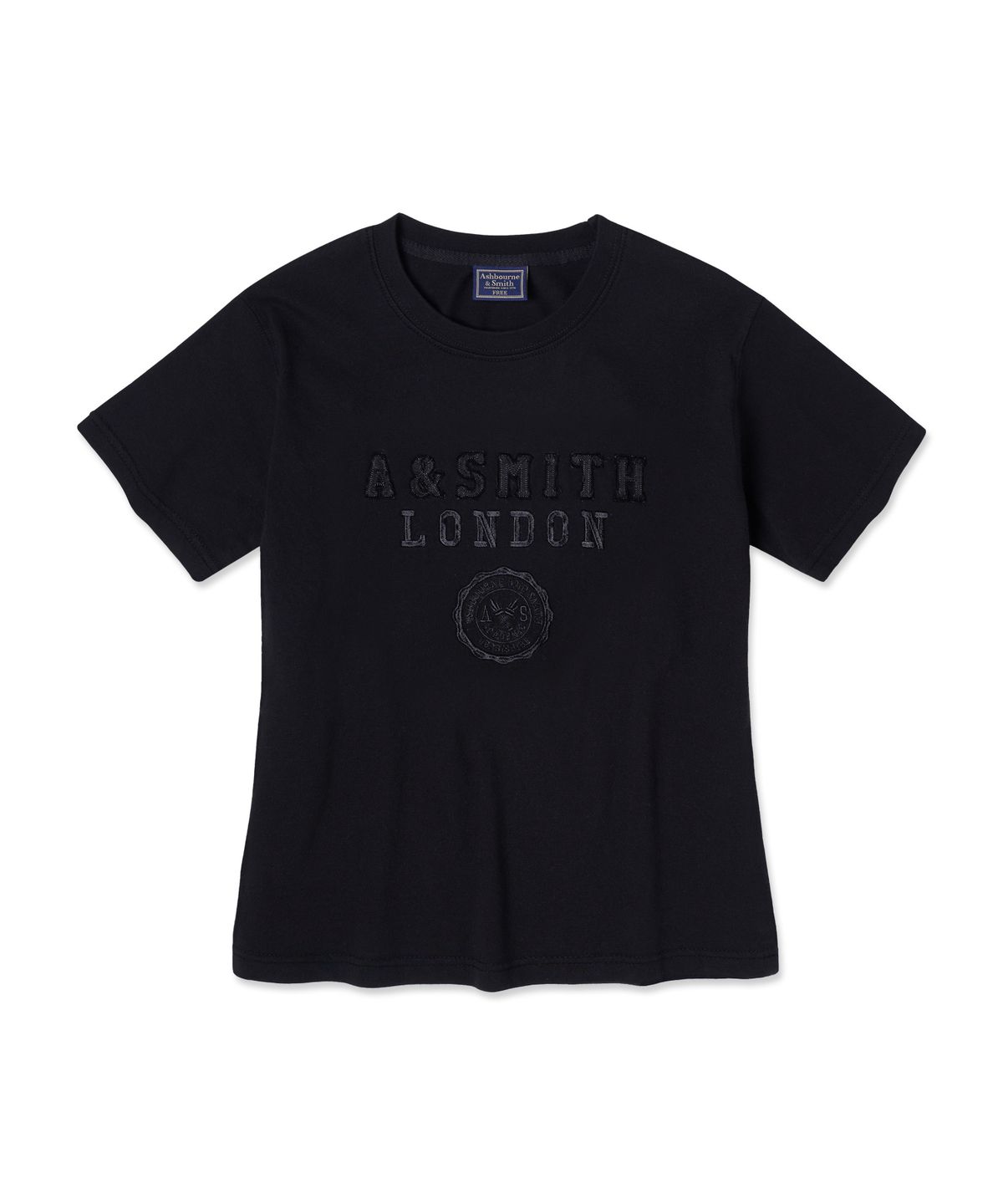애쉬본&스미스(ASHBOURNE & SMITH) [우먼] ACADEMY 반팔티 ASH1008_블랙