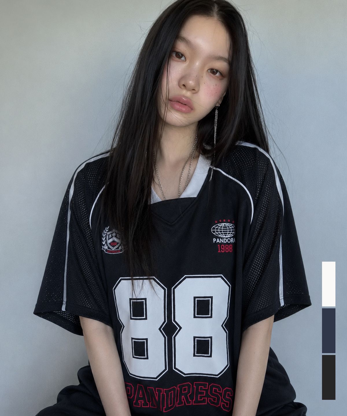 어반드레스(AVANDRESS) 88 메쉬 풋볼 져지 티셔츠_3Colors