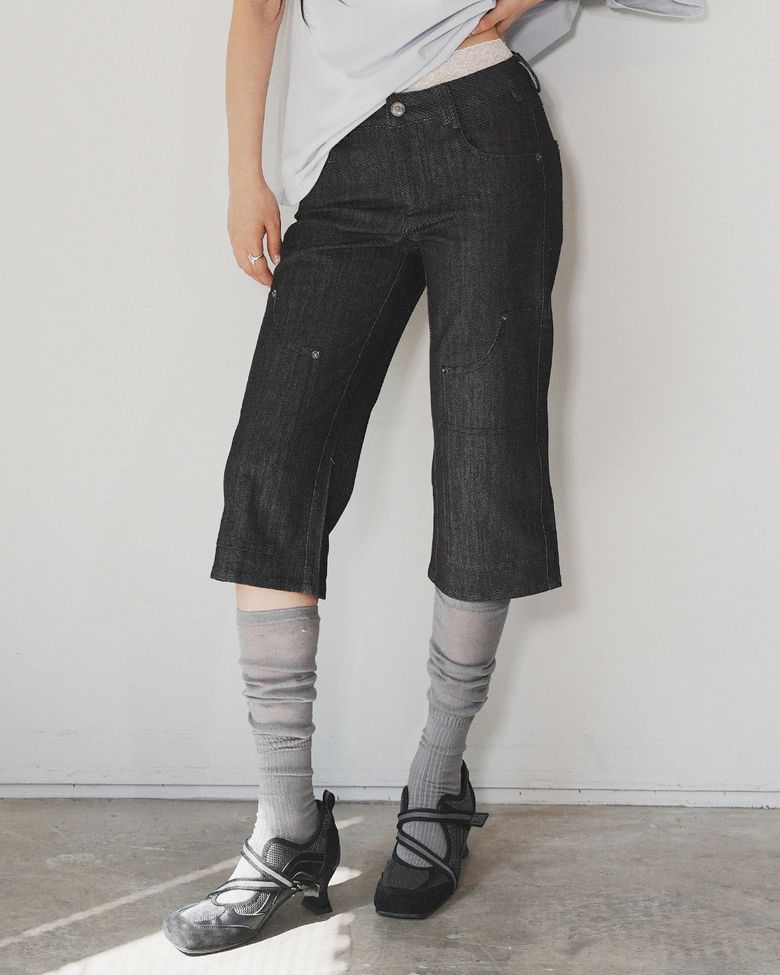 Capri Carpenter Denim (Black)