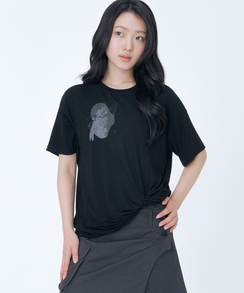 Hannah fairy twist short sleeve BLACK