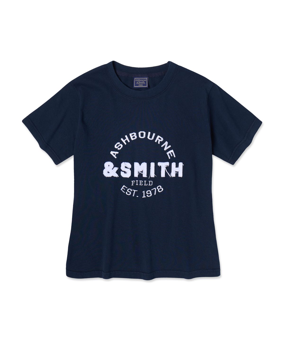애쉬본&스미스(ASHBOURNE & SMITH) [우먼] ASHBOURNE&SMITH 패치 반팔티 ASH1013_네이비